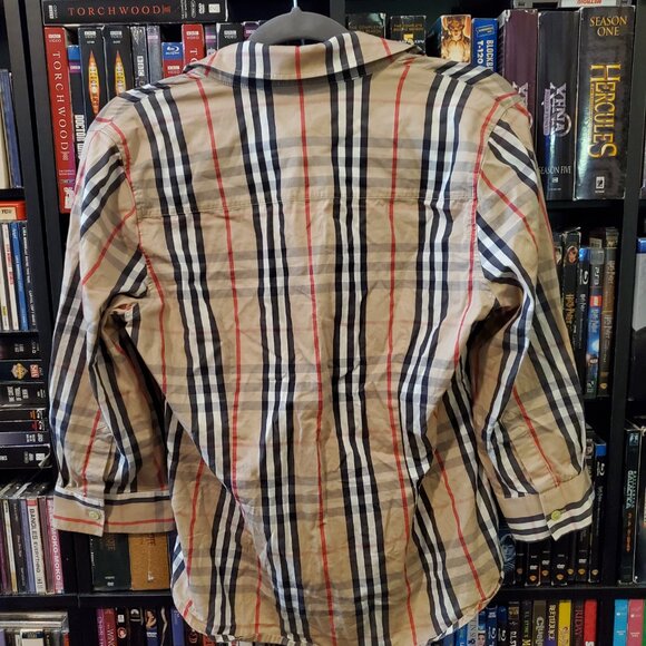 Mens Burberry Nova Check button down shirt Size Medium LIKE NEW - Picture 3 of 4